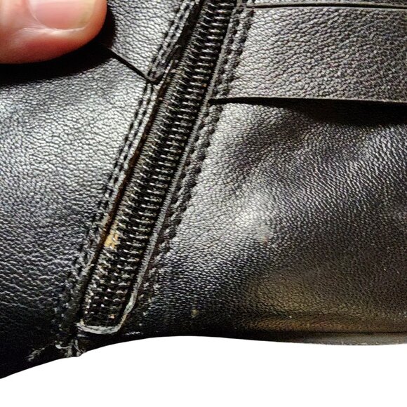 LC Lauren Conrad Black Ankle Boots With Side Zippers & Low Heels size 9.5M - Picture 6 of 8